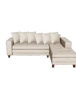 Elegant Modern L-Shaped Sofa 3D Model - Furniture 3D Model