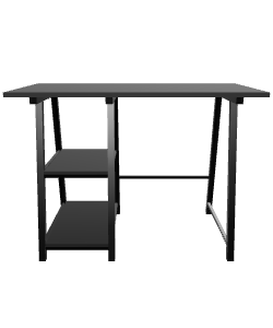 Minimalist Black Office Table 3D - 3D Model