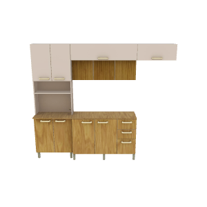 Contemporary Kitchen Cabinet Model - 3D Model