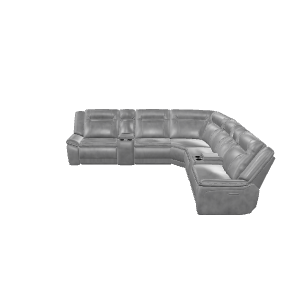 Contemporary Modular Leather Sofa 3D Model - 3D Model