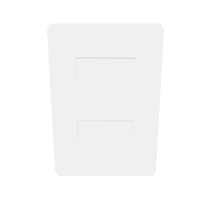 Minimalist Dual Outlet Wall Plate 3D Model - Interior 3D Model