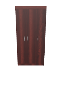 Stylish Wooden Storage Cabinet 3D Model - 3D Model