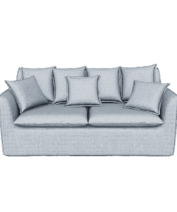 Stylish Modern Sofa with Cushions 3D Model - 3D Model