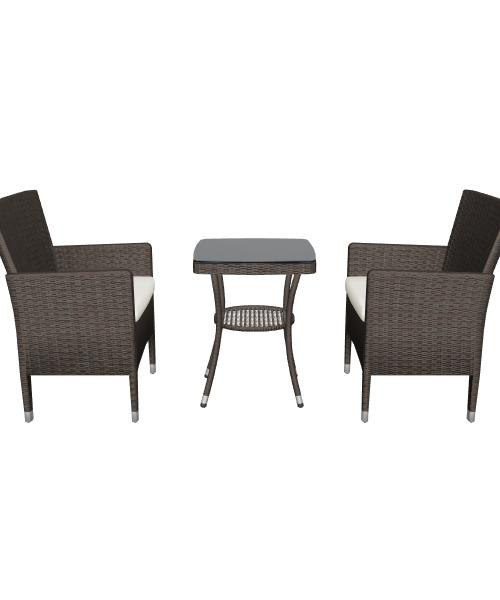 Stylish Outdoor Rattan Furniture Set 3D Model - Furniture 3D Model