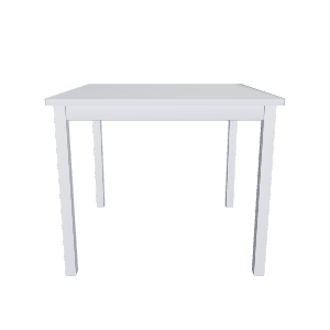 Stylish Minimalist White Table - 3D Model