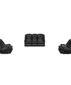 Stylish Black Sofa Set 3D - Furniture 3D Model
