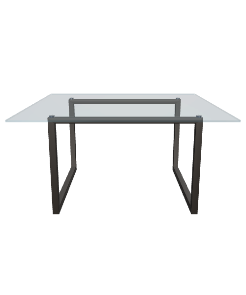 Contemporary Glass Top Dining Table 3D Model - 3D Model