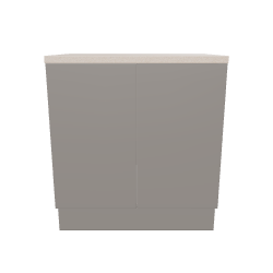 Contemporary Minimalist Storage Cabinet 3D Model - Furniture 3D Model