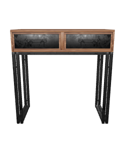 Stylish Industrial Console Table 3D Model - 3D Model