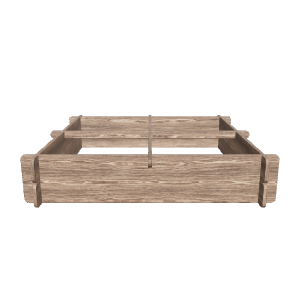 Rustic Wooden Raised Garden Bed 3D Model - Furniture 3D Model