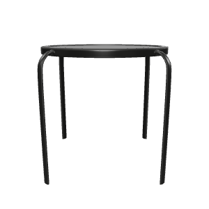 Minimalist Round Metal Table 3D - 3D Model