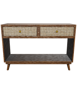 Stylish Vintage Wooden Console Table 3D Model - Furniture 3D Model