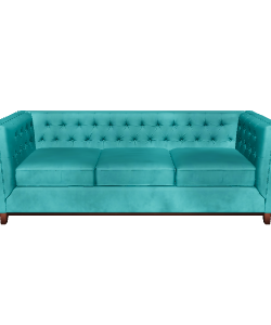 Stylish Velvet Sofa 3D Model - 3D Model