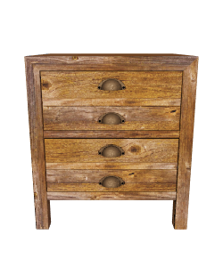 Rustic Wooden Nightstand 3D Model - Furniture 3D Model