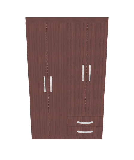 Stylish Wooden Storage Cabinet 3D - 3D Model