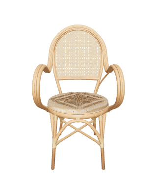 Elegant Wicker Dining Chair 3D Model - 3D Model