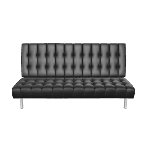 Contemporary Black Sofa Bed 3D Model - 3D Model