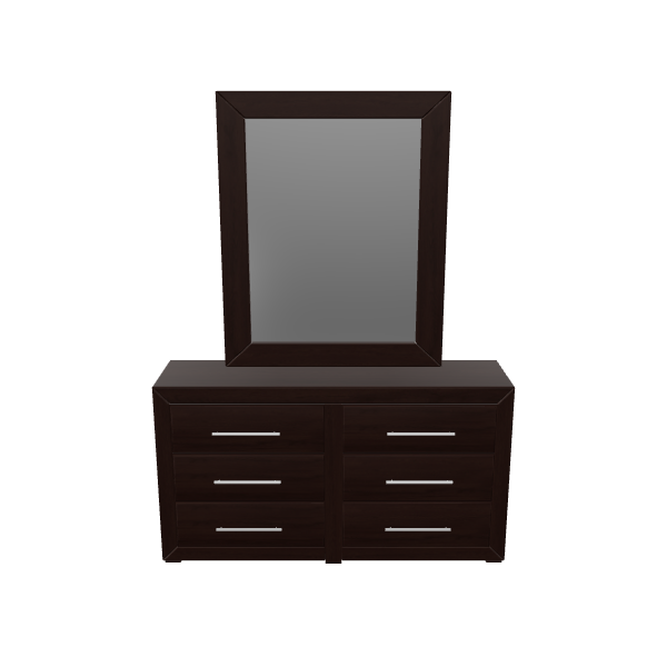Elegant Modern Vanity Table with Mirror 3D Model - 3D Model
