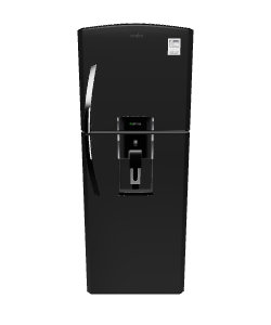 Sleek Black Refrigerator 3D Model - 3D Model