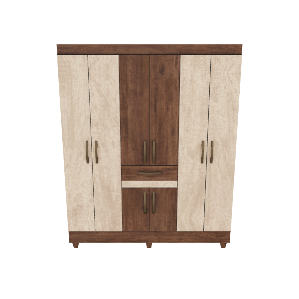 Stylish Wooden Storage Cabinet Model - 3D Model