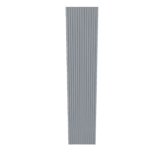 Stylized Vertical Slatted Panel Model - Architectural 3D Model