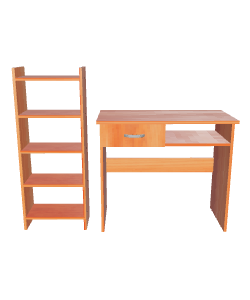 Minimalist Wooden Desk Set - Furniture 3D Model