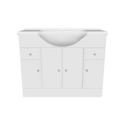 Contemporary Bathroom Vanity Unit 3D Model - 3D Model