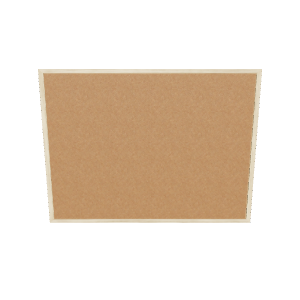 Stylish Corkboard Wall Display 3D Model - 3D Model