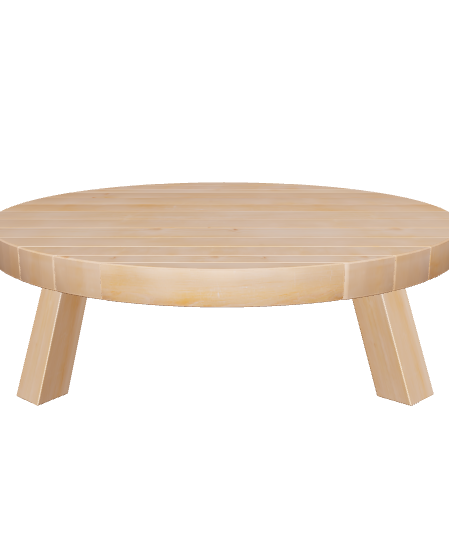 Contemporary Wooden Coffee Table 3D Model - 3D Model