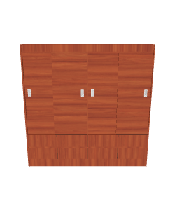 Stylish Wooden Storage Cabinet 3D Model - 3D Model
