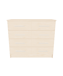 Contemporary Wooden 6-Drawer Chest of Drawers 3D Model - 3D Model