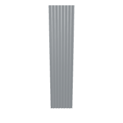 Vertical Ribbed Metal Panel 3D - 3D Model