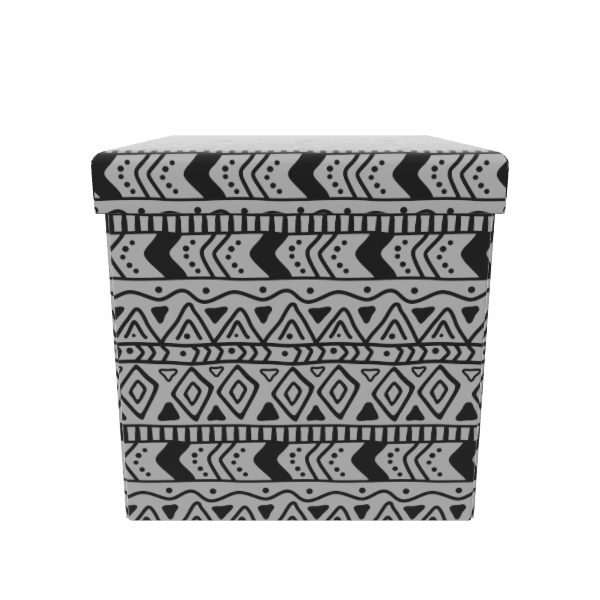 Stylized Decorative Storage Box 3D - Furniture 3D Model