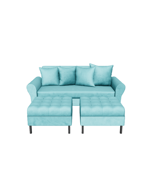 Stylish Modern L-Shaped Sofa 3D Model - 3D Model