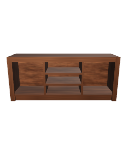 Stylish Wooden Media Console 3D - 3D Model
