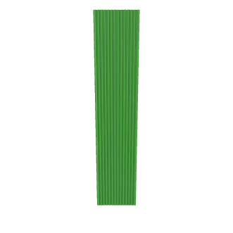 Stylized Vertical Green Panel Model - 3D Model