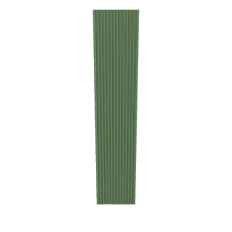Stylized Vertical Green Slatted Panel 3D Model - Interior 3D Model