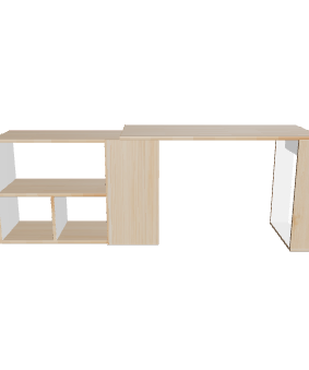 Contemporary Wooden Office Desk 3D - 3D Model