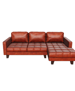 Stylish Modern Leather Sofa 3D Model - 3D Model