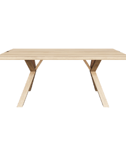 Minimalist Wooden Dining Table Model - 3D Model