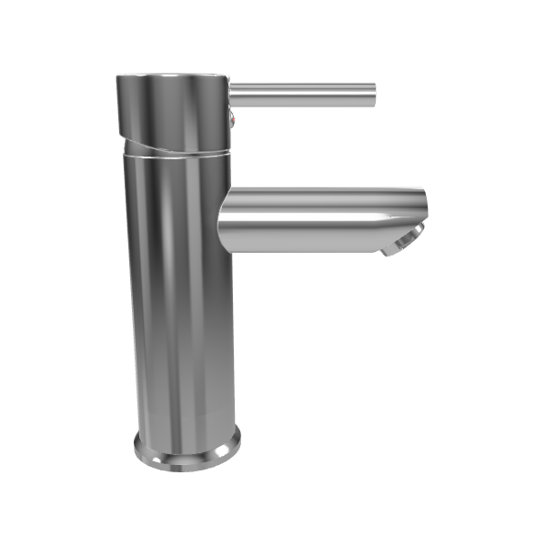 Sleek Chrome Basin Mixer Faucet 3D Model - 3D Model