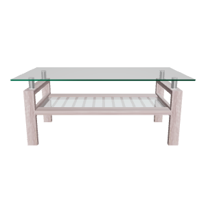 Stylish Glass Top Coffee Table - 3D Model