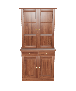 Stylish Wooden Display Cabinet 3D - Furniture 3D Model