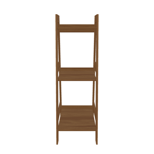 Minimalist Wooden Bookshelf 3D Model - 3D Model