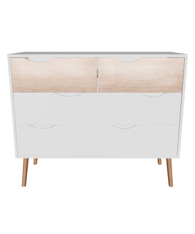 Stylish Modern Dresser with Wooden Accents 3D Model - Interior 3D Model