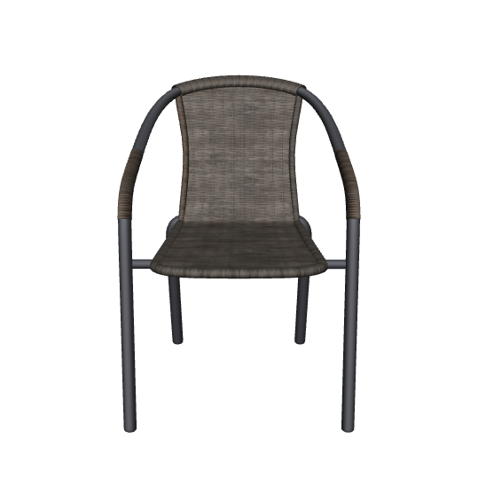 Stylish Outdoor Dining Chair 3D Model - Furniture 3D Model