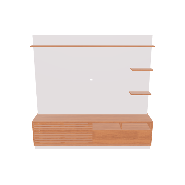 Stylish Wooden TV Unit Model - 3D Model