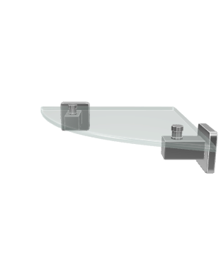 Contemporary Glass Corner Shelf 3D Model - 3D Model