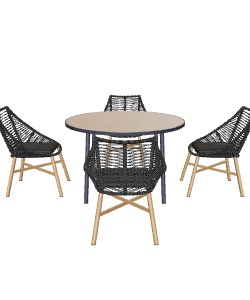 Stylish Dining Table Set 3D - 3D Model