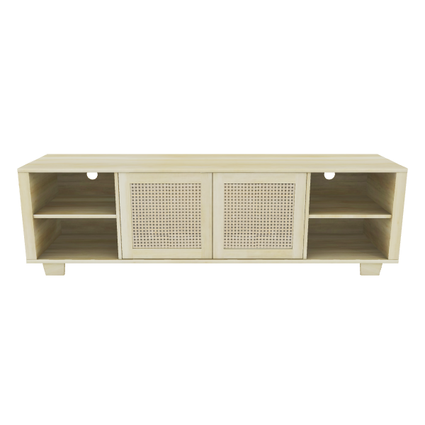 Stylish Wooden TV Stand 3D Model - 3D Model